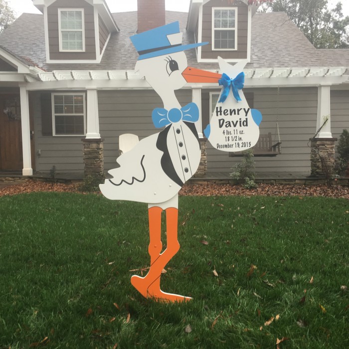 stork lawn sign rental