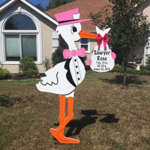 stork yard signs for new baby