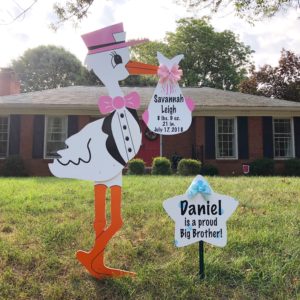 stork announcement signs