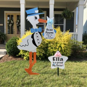 stork announcement signs