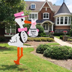 stork sign baby gift