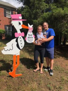 stork sign birth announcements