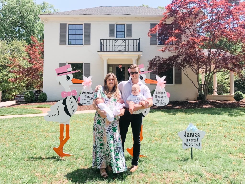 Stork yard signs for new baby