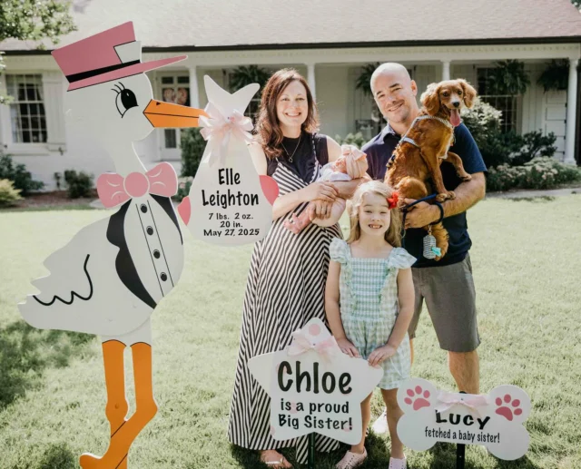 Meet sweet baby Elle and her family!🩷

#magnoliastorks #storksignscharlotte #storkrentalscharlotte #storkscharlotte #charlottestorks #storkrentalscharlotte #storklady #birthannoincement #itsagirl #yardsignscharlotte #charlottenc #queencity #clt