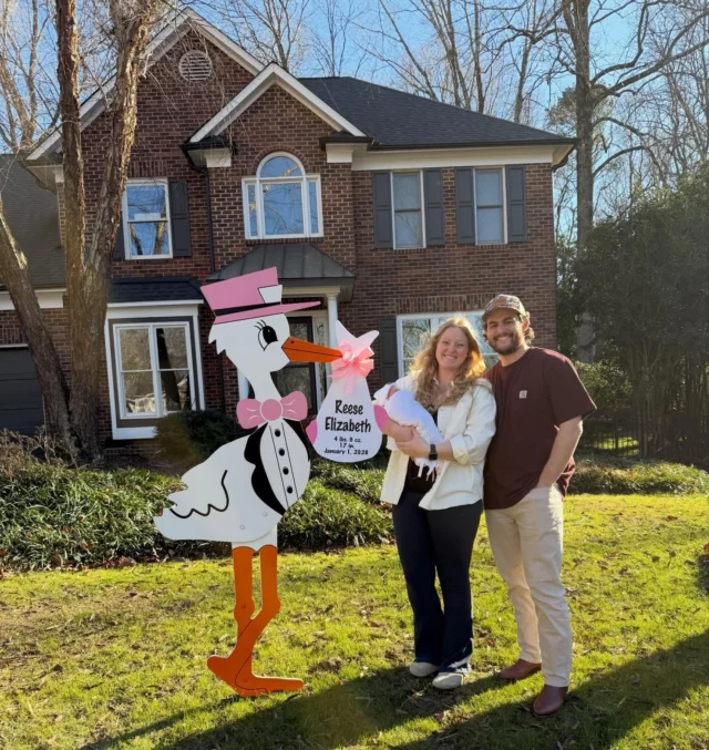 Meet sweet baby Reese!🩷

#magnoliastorks #storkscharlotte #cltstork #storksignscharlotte #charlottestorks