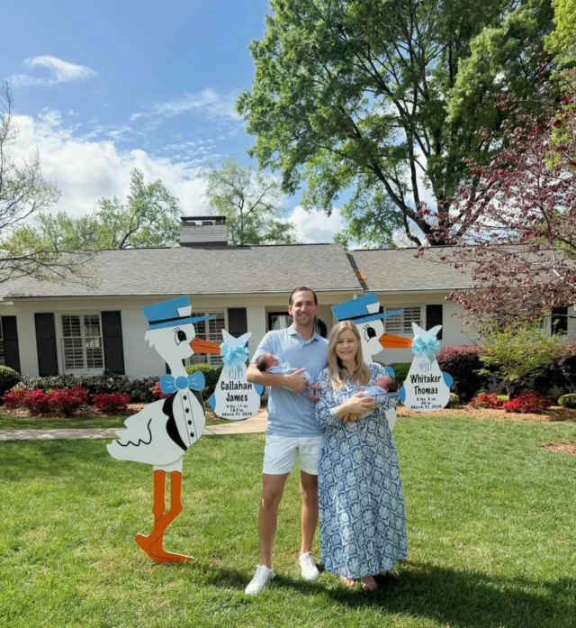 It’s Twins!! Welcome home Callahan and Whitaker!🩵🩵

#magnoliastorks #storksignscharlotte #storkscharlotte #charlottestorks #yardsignscharlotte