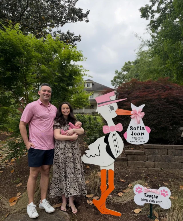 Meet sweet baby Sofia!🩷

#magnoliastorks #storkscharlotte #charlottestorks #storksignscharlotte #yardsignscharlotte